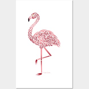 Funky Tribal Flamingo Posters and Art